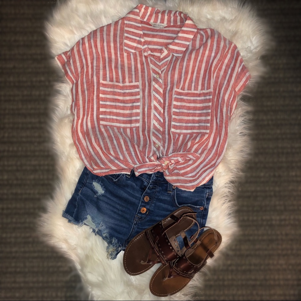 🚨 NWOT! 🚨 Lucky Brand Short Sleeve Button Up